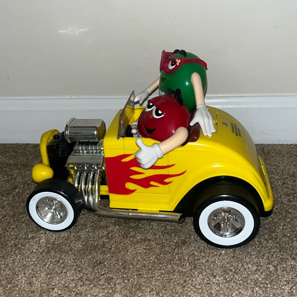 M&M candy dispenser Rebel Without a Clue Yellow Hot Rod